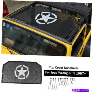 y J[TVF[hbVrLj\tggbvJo[W[vO[TJ 1997-2006 2hA Car Sun Shade Mesh Bikini Soft Top Cover For Jeep Wrangler TJ 1997-2006 2-Door
