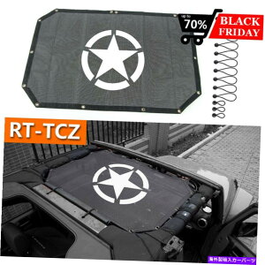 y bVTVF[hgbvtJo[UVیX^[tBbgW[vO[JK 2hA Mesh Sunshade Top Full Cover UV Protection Star Fit Jeep Wrangler JK 2Door