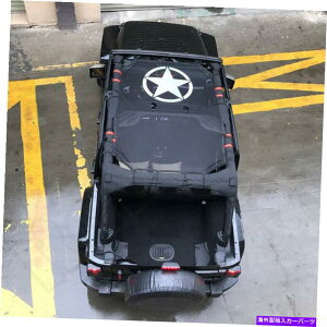y tBbgW[vO[JK 4hA5bVTVF[hgbvJo[UVی fit Jeep Wrangler JK 4 Door Five Star Roof Mesh Sunshade Top Cover UV Protection