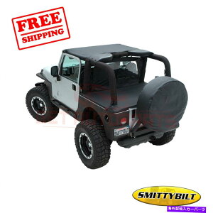 �y �W�[�v55-75�p��Smittybilt�\�t�g�g�b�v�u���b�N�u���b�N�r�j�[�� Smittybilt Soft Top Black Black Vinyl for Jeep 55-75�y���s�A���i�z
