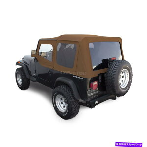 y W[vO[YJ\tggbvA88-95A㕔hAAFtAXpCXfj Jeep Wrangler YJ Soft Top, 88-95, w/ Upper Doors, Tinted Windows, Spice Denim