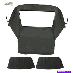 �y 1994�N����1999�N��BMW 3�V���[�YE36�R���o�[�`�u���\�t�g�g�b�v���v���X�`�b�N�E�B���h�E�u���b�N�c�C�� For 1994-1999 BMW 3-Series E36 Convertible Soft Top & Plastic Window Black Twill