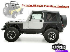 y 1997-2006W[vO[TJ}Egn[hEFALbgtSȃ\tggbv 1997-2006 Jeep Wrangler TJ Complete Soft Top with Mounting Hardware Kit