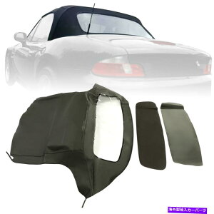 y 96-02 BMW Z3Ro[`u\tggbvƃvX`bNEBhEubNNAp For 96-02 BMW Z3 Convertible Soft Top Replacement & Plastic window Black&Clear