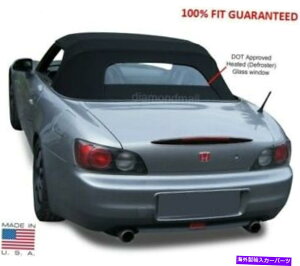 y z_S2000 2000-2001Ro[`u\tggbvMKXubNNXSTF Honda S2000 2000-2001 Convertible Soft Top & Heated Glass Window Black Cloth STF