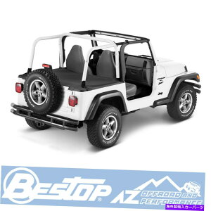 y '92 -'95 JeepO[YJubNfjW/\tggbvBestop_X^[fbLJo[ Bestop Duster Deck Cover For '92-'95 Jeep Wrangler YJ Black Denim w/ Soft Top