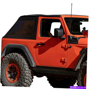 �y �W�[�v�����O���[18-22�g���C���r���[�u���b�N�_�C�������h�t���[�����X�g�m�[�\�t�g�g�b�v For Jeep Wrangler 18-22 TrailView Black Diamond Frameless Tonneau Soft Top