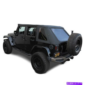 �y 2007-18�W�[�v�����O���[JK�A�����~�e�b�h4�h�A���b�W�����i�[�t���[�����X�X�^�C���\�t�g�g�b�v 2007-18 Jeep Wrangler JK Unlimited 4 Door Ridge Runner Frameless Style Soft Top