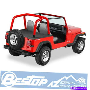 y '86 -'91W[vO[YJubNfjW/\tggbṽxXgbv_X^[fbLJo[ Bestop Duster Deck Cover For '86-'91 Jeep Wrangler YJ Black Denim w/ Soft Top