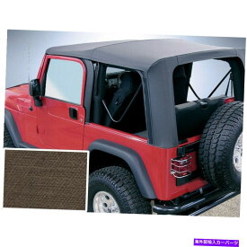 幌 頑丈なリッジ13729.36 XHDソフトトップカーキはジープラングラー用クリアウィンドウ Rugged Ridge 13729.36 XHD Soft Top Khaki Clear Windows for Jeep Wrangler