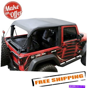 �y �����p�[�W109935 2007-2018�̃u���b�N�t���[�����X�g���C���g�b�v�W�[�v�����O���[JK 2�h�A Rampage 109935 Black Frameless Trail Top for 2007-2018 Jeep Wrangler JK 2-Door