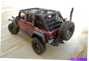 �y 07-18�̊��ȃ��b�W�J�[�S�l�b�g Rugged Ridge Cargo Net For 07-18 Jeep Wrangler JK Unlimited 4 Door 13552.71 Blk�y���s�A���i�z