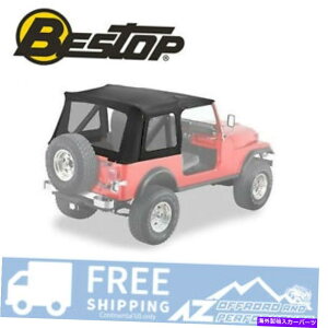 y Bestop SuperTop̌76-95 Jeep CJ7O[̂߂̑NANA Bestop Supertop Replacement Skin Clear Windows Black For 76-95 Jeep CJ7 Wrangler