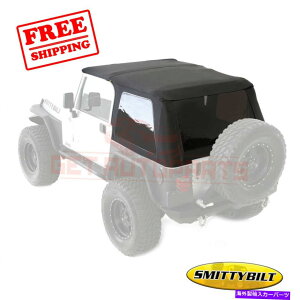 �y �W�[�v�����O���[�̂��߂�smittybilt�\�t�g�g�b�v�g�b�v�{�E���X�u���b�N�_�C�������h�t�@�u���b�N97-06 Smittybilt Soft Top Bowless Black Diamond Fabric for Jeep Wrangler 97-06�y���s�A���i�z