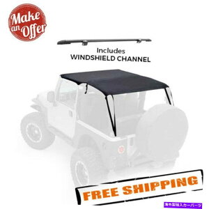 �y SMITTYBILT 93615�g���r�L�j�g�b�v���E�B���h�V�[���h�`�����l��1997-2006�����O���[TJ Smittybilt 93615 Extended Bikini Top & Windshield channel 1997-2006 Wrangler TJ�y���s�A���i�z