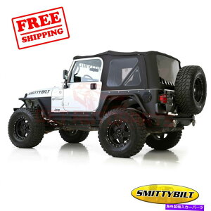 �y �W�[�v�����O���[�̂��߂�Smittybilt�\�t�g�g�b�v�v���~�A���u���b�N�_�C�������h�L�����o�X97-06 Smittybilt Soft Top Premium Black Diamond Canvas for Jeep Wrangler 97-06�y���s�A���i�z