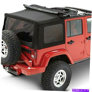 �y Jeep Wrangler 07-09 Bestop�̌��� - �H��̃n�[�h�E�F�A�p�u���b�N�\�t�g�g�b�v For Jeep Wrangler 07-09 Bestop Replace-a-Top Black Soft Top for Factory Hardware�y���s�A���i�z