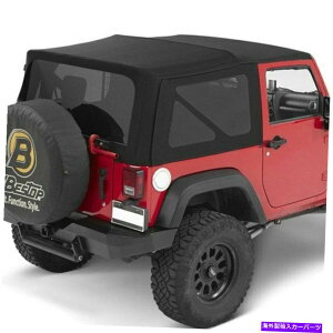 �y Jeep Wrangler 07-09 Bestop�̌��� - �H��̃n�[�h�E�F�A�p�u���b�N�\�t�g�g�b�v For Jeep Wrangler 07-09 Bestop Replace-a-Top Black Soft Top for Factory Hardware�y���s�A���i�z