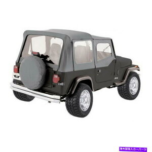 �y �����p�[�W68111�O���[�f�j�����S�Z�b�g�\�t�g�g�b�vW/�t���[��88-95�����O���[YJ Rampage 68111 Grey Denim Complete Set Soft Top w/ Frame for 88-95 Wrangler YJ�y���s�A���i�z