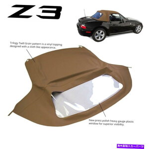 y VBMW Z3 1996-2002Ro[`u\tggbv̌ƃvX`bN^cC New BMW Z3 1996-2002 Convertible Soft Top Replacement & Plastic Window Tan Twill