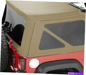 幌 Jeep Wrangler JK 18 Bestop Pebble Beigeの交換用着色ウィンドウセット For Jeep Wrangler JK 18 Bestop Pebble Beige Replacement Tinted Window Set