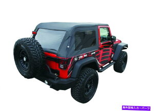 �y 2007-2018�����O���[JK 2�h�A�̃����p�[�W�t���[�����X�g���C���g�b�v�u���b�N�_�C�������h�̂� Rampage Frameless Trail Top Only Black Diamond for 2007-2018 Wrangler JK 2-Door