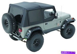 y 1987-1995W[vO[Rv[g\tggbvLbgAbp[hAƐFt̑ubN 1987-1995 Jeep Wrangler Complete Soft Top Kit Upper Doors & Tinted Windows Black