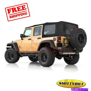 �y Smittybilt�\�t�g�g�b�v�v���~�A���u���b�N�_�C�������h�L�����o�X�W�[�v�����O���[2010-16 Smittybilt Soft Top Premium Black Diamond Canvas for Jeep Wrangler 2010-16�y���s�A���i�z