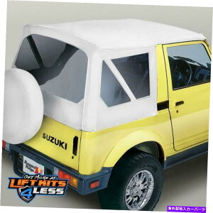y ȃbW53721.52zCgfjXHD\tggbvEBhE86-95 Suzuki Smurai Rugged Ridge 53721.52 White Denim XHD Soft Top Windows for 86-95 Suzuki Samurai