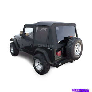 y W[vO[YJ\tggbvA88-95A㕔hAAFtAfj Jeep Wrangler YJ Soft Top, 88-95, Upper Doors, Tinted Windows, Black Denim
