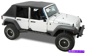 �y �ܑ��I��56843-35�u���b�N�_�C�������h�t���[�����X�\�t�g�g�b�v�W�[�v�����O���[10-18 NEW PAVEMENT ENDS 56843-35 Black Diamond Frameless Soft Top Jeep Wrangler 10-18 New