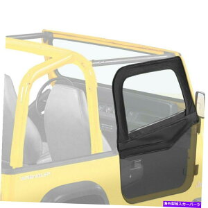 y Jeep Wrangler 88-95 Bestop 51780-15ubNfjn㔼hAZbg For Jeep Wrangler 88-95 Bestop 51780-15 Black Denim Fabric Upper Half-Door Set