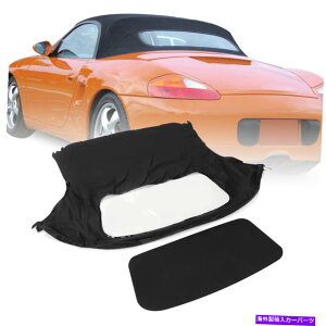 �y 1997�N����2002�N�̃|���V�F�{�N�X�^�[986�R���o�[�`�u���u���b�N�\�t�g�g�b�v�g�b�v�����L�����o�X For 1997-2002 Porsche Boxster 986 Convertible Black Soft Top Replacement Canvas