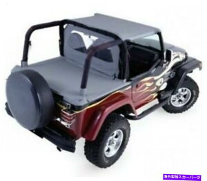 y y[WLu\tggbvƃgm[Jo[W[vO[YJAubNfj Rampage Cab Soft Top and Tonneau Cover for Jeep Wrangler YJ, Black Denim