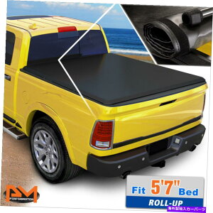 �y 04-15�^�C�^���t���[�g�T�C�h5'7 �g���b�N�x�b�h�p�̃r�j�[���\�t�g�g�b�v���[���A�b�v�g�m�[�J�o�[ Vinyl Soft Top Roll-up Tonneau Cover for 04-15 Titan Fleetside 5'7 Truck Bed�y���s�A���i�z