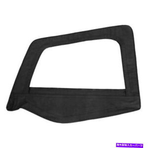 �y Smittybilt�\�t�g�g�b�v�h�A�X�L���t���h���C�o�[�T�C�h - 87-95�����O���[YJ�̍� Smittybilt Soft Top Door Skin w/ Frame Driver Side - Black for 87-95 Wrangler YJ�y���s�A���i�z