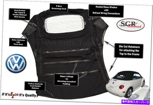 �y VW�t�H���N�X���[�Q���r�[�g���R���o�[�`�u���\�t�g�g�b�v����2003-2010 StayFast Cloth VW Volkswagen Beetle Convertible Soft Top Replacement 2003-2010 Stayfast Cloth�y���s�A���i�z