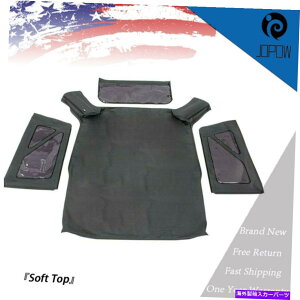 �y 10-18�p�W�[�v�����O���[2�h�A�v���~�A�������\�t�g�g�b�v�F�̑� For 10-18 Jeep Wrangler 2 Door Premium Replacement Soft Top Tinted Windows�y���s�A���i�z