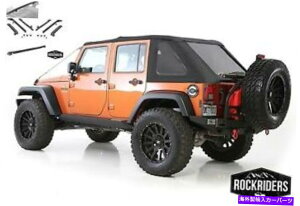 y 2007-2017W[vO[JKt[X{EX\tggbvn[hEFALbg 2007-2017 Jeep Wrangler Unlimited JK Frameless Bowless Soft Top & Hardware Kit