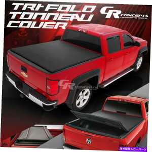 y 6.5 '99-14Vo[h/VĜ߂̍rj[\tggbvgCtH[hgm[Jo[ 6.5' BLACK VINYL SOFT-TOP TRI-FOLD TONNEAU COVER FOR 99-14 SILVERADO/SIERRA