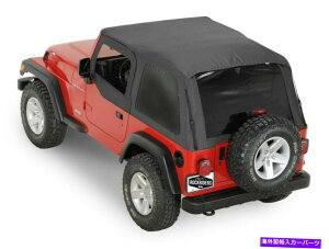 �y 1997�N����2006�N�̃W�[�v�����O���[TJ�̋|�̂Ȃ��t���[�����X�t�@�[�X�g�o�b�N�Z�C���N���X�\�t�g�g�b�v�L�b�g Bowless Frameless Fastback Sailcloth Soft Top Kit for 1997-2006 Jeep Wrangler TJ