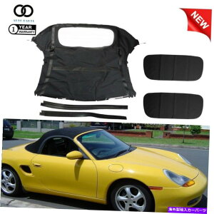 y |VF{bNXX^[986 1997-2002Ro[`u\tggbvw/vX`bNEBhEubN For Porsche Boxster 986 1997-2002 Convertible Soft Top w/Plastic Window Black