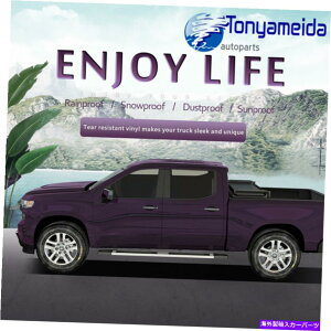 y 2016-2019g^^R}5tB[gxbh\tggbv܂肽3̃gm[Jo[ For 2016-2019 Toyota Tacoma 5 Ft Bed Soft Top Folding Tri-Fold Tonneau Cover