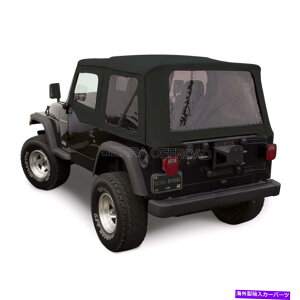 y W[vO[TJ\tggbvA97-02A㕔hAAFtAfj Jeep Wrangler TJ Soft Top, 97-02, Upper Doors, Tinted Windows, Black Denim