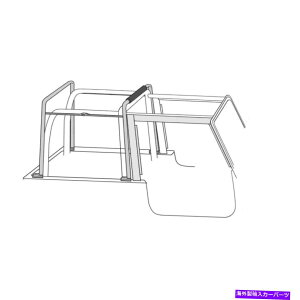 y p[W69999 87-95O[YJ̃ubN\tggbvgbvt[ƃn[hEFA Rampage 69999 Black Soft Top Replacement Frame & Hardware for 87-95 Wrangler YJ