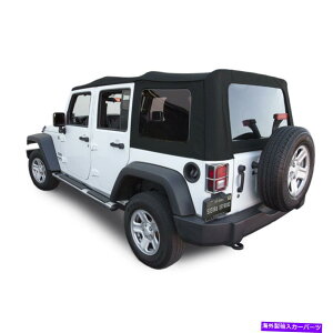 y 2010-2017 4DR JKAeBgEBhEAubNcC̃W[vO[\tggbv Jeep Wrangler Soft Top for 2010-2017 4DR JK, Tinted Windows, Black Twill