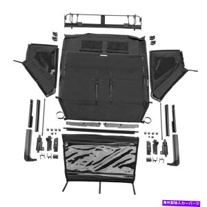 �y �W�[�v�����O���[18-22�g���C���r���[�u���b�N�_�C�������h�t���[�����X�t�@�[�X�g�o�b�N�\�t�g�g�b�v For Jeep Wrangler 18-22 TrailView Black Diamond Frameless Fastback Soft Top