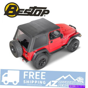 y Bestop Trektop NX\tggbv - 1997N2006ÑubN_ChW[vO[TJ Bestop Trektop NX Soft Top - Black Diamond For 1997-2006 Jeep Wrangler TJ