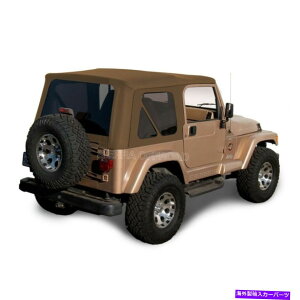 y W[vO[TJ\tggbv̌A1997-2002AtAXpCXfj Jeep Wrangler TJ Soft top Replacement, 1997-2002, w/ Tinted Windows, Spice Denim