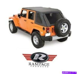 �y �����p�[�W�t���[�����X�g���C���g�b�vw/�e�B���g�t�B�b�g07-18�W�[�v�����O���[JK������4dr Rampage Frameless Trail Top w/ Tint fits 07-18 Jeep Wrangler JK Unlimited 4dr